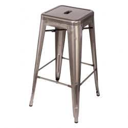 metalowy stołek barowy bez oparcia