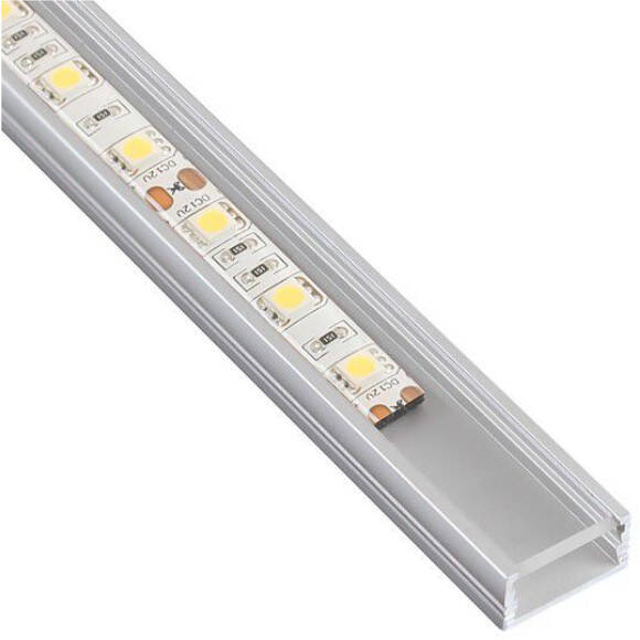 Profil LED DESIGN LIGHT LINE MINI 2m aluminium + klosz transparentny - Meblownia.pl