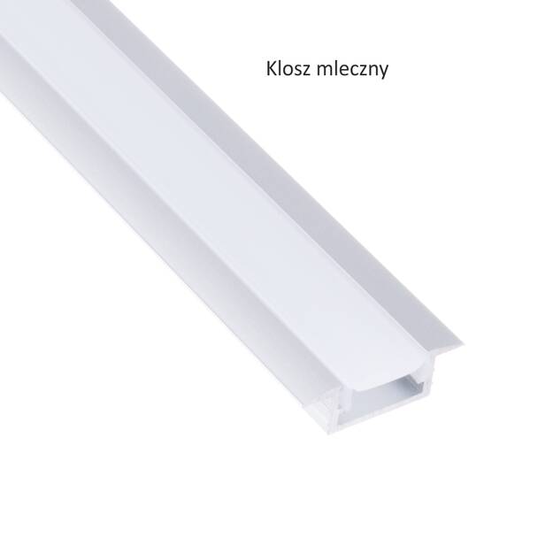 Profil LED DESIGN LIGHT INLINE MINI 2m aluminium + klosz mleczny - Meblownia.pl