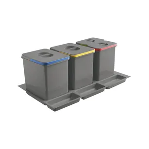 Kosz do segregacji śmieci GTV MULTINO 800 antracyt PB-91644100B5V-A