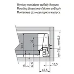 Szuflada MODERN BOX GTV szara niska 450 mm PB-D-KPL450A - Meblownia.pl