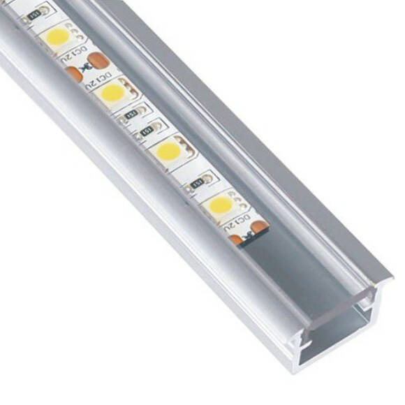 Profil LED DESIGN LIGHT INLINE MINI 2m aluminium + klosz transparentny - Meblownia.pl
