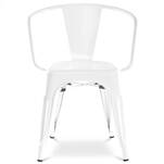 Metalowe krzesło CLAUDIO w białym kolorze - meblownia.pl