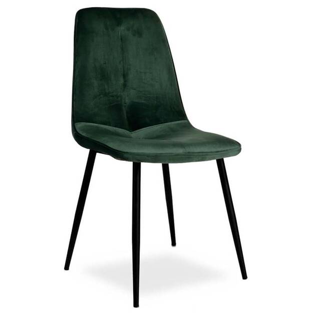 Krzesło ELENA zielony aksamit - czarne nogi - Meblownia.pl