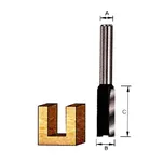 Frez prosty do drewna DeWalt 8 mm (trzpień 8 mm) DT90003-QZ - Meblownia.pl