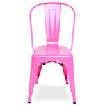 Metalowe krzesło ALFREDO różowe - Meblownia.pl