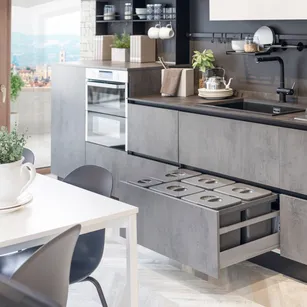 Sortownik odpadów HAFELE JAZZ 3x15L+1x7L do frontu 600 mm 503.33.585