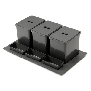 Kosz do segregacji śmieci STRONGBINS 800/900 (3x16L) antracyt 526011