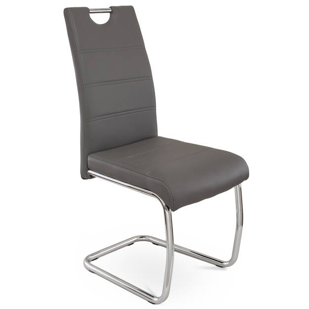 Krzesło na płozach SILVIO kolor szary - Sklep meblowy Meblownia
