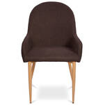 Tapicerowane krzesło MANUEL brązowe - Meblownia.pl