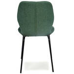 Tapicerowane krzesło LARA zielone - czarne nogi - Meblownia.pl