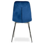 Krzesło ELENA niebieski aksamit - chromowane nogi - Meblownia.pl