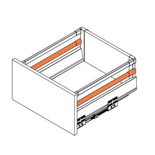 Reling wzdłużny kwadratowy do MODERN BOX PRO 450 mm biały PB-MBPRO-RELKW450-10