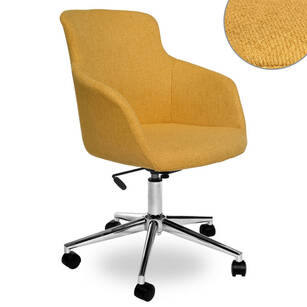 Krzesło biurowe LEO musztardowe