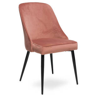 Tapicerowane krzesło AMBER - velvet różowy