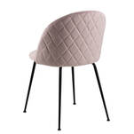 ACTONA krzesło tapicerowane LOUISE różowy aksamit (85651) - Meblownia.pl