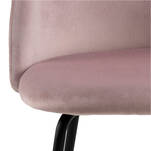 ACTONA krzesło tapicerowane LOUISE różowy aksamit (85651) - Meblownia.pl