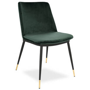 Krzesło GRACE zielony aksamit - złote nogi