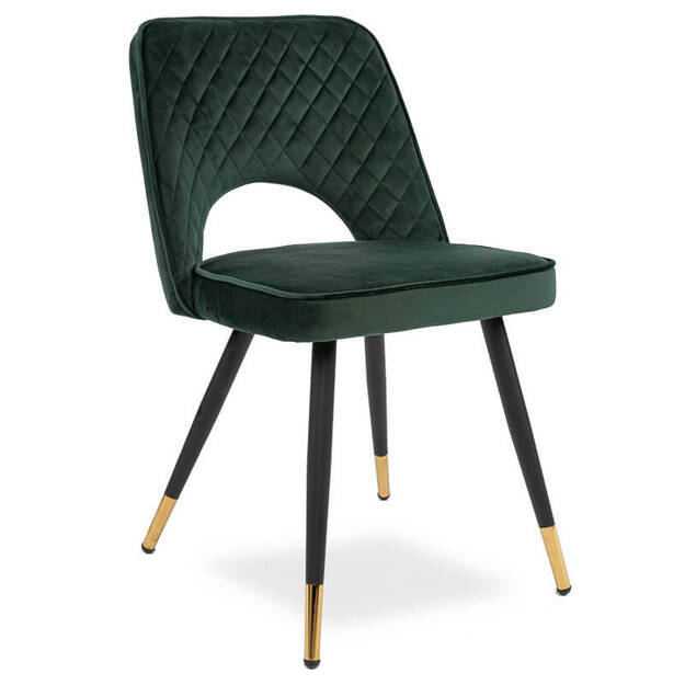  Krzesło tapicerowane SOFI zielony aksamit - Meblownia.pl