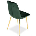Krzesło ELENA zielony aksamit - złote nogi - Meblownia.pl