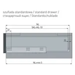 Prowadnica GTV MODERN SLIDE 350 mm częściowy wysuw + sprzęgła - Meblownia.pl
