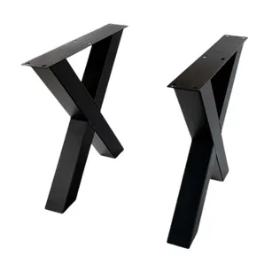 Metalowa noga do stołu "X" REJS 705 mm czarna WY02.0803.01.055 - 2 sztuki