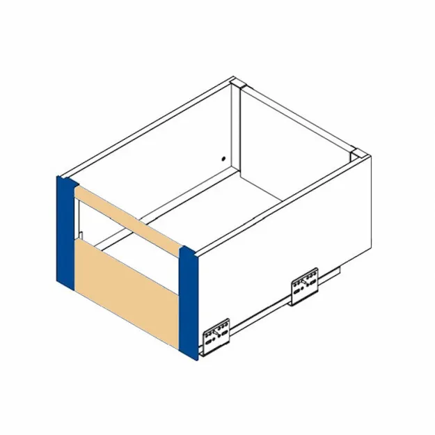 Zestaw do szuflady wewnętrznej bardzo wysokiej GTV AXIS PRO biały (panel+złączka+reling) PB-AXISPRO-ZESWEW-D1 - Meblownia.pl