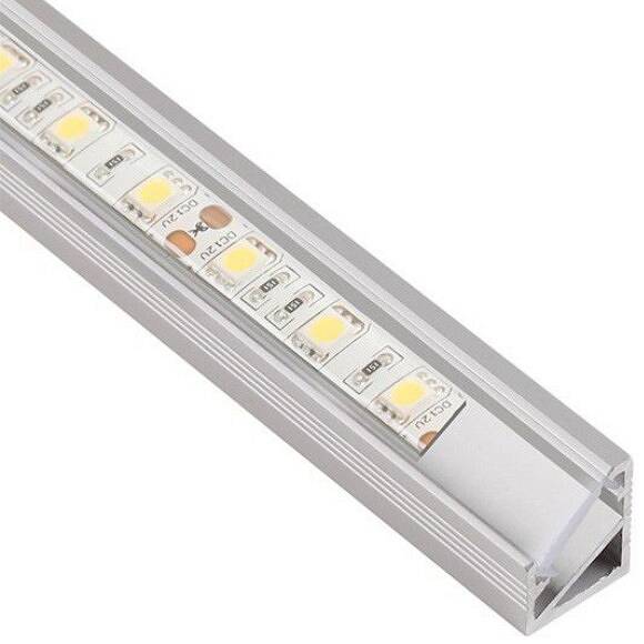 Profil LED DESIGN LIGHT TRI-LINE MINI 2,9m aluminium + klosz transparentny - Meblownia.pl
