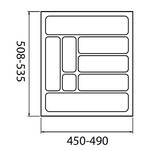 Wkład do szuflady 60 STRONG biały (535x490 mm) - Meblownia.pl
