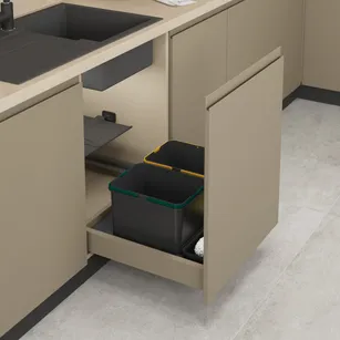 Kosz do segregacji śmieci STARAX AUTOMATIC 600 (2x16L) antracyt S-2536-A