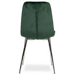 Krzesło ELENA zielony aksamit - chromowane nogi - Meblownia.pl