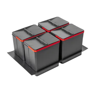 Kosz do segregacji śmieci GTV AXISPACE 900 antracyt PB-AS-900-4X15L