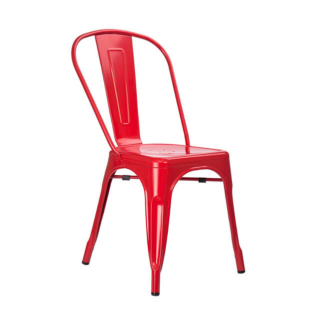 Metalowe krzesło ALFREDO czerwone - Meblownia.pl