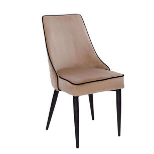   Krzesło tapicerowane SARA beżowy aksamit