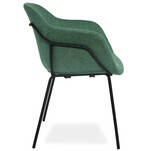 Tapicerowane krzesło LUIS zielone - czarne nogi - OUTLET - Meblownia.pl