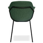 Tapicerowane krzesło LUIS zielone - czarne nogi - OUTLET - Meblownia.pl