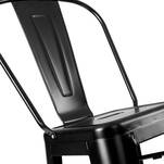  Metalowe krzesło barowe LUIGI czarne insp. Tolix - Meblownia.pl