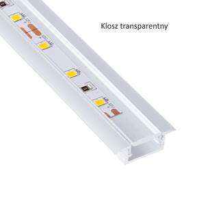 Profil aluminiowy DESIGN LIGHT INLINE MINI XL 2m + klosz transparentny
