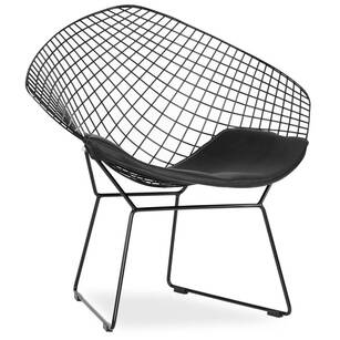  Metalowe krzesło OLIVIER czarne insp. Wire Chair - OUTLET