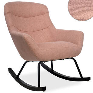 Tapicerowane krzesło bujane MIA różowe