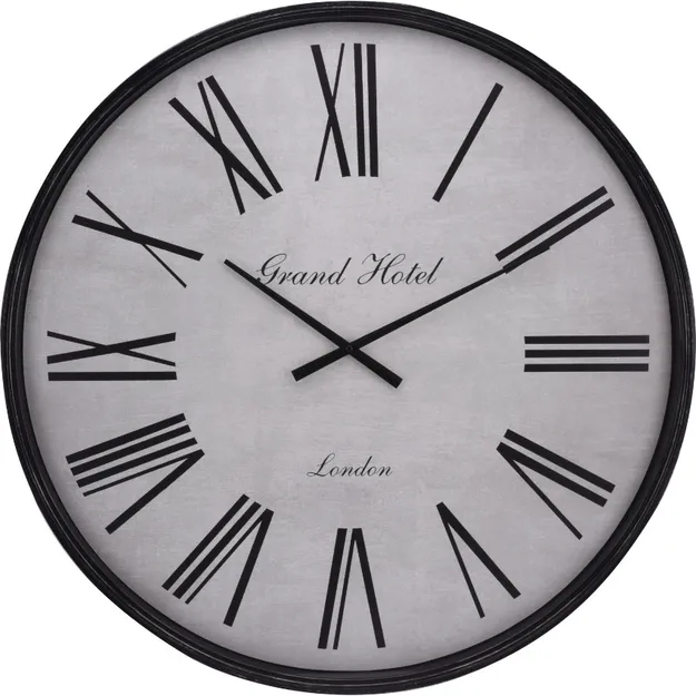 Duży zegar ścienny 76 cm czarny KL5000240 - Meblownia.pl