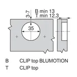 Zawias BLUM CLIP TOP BLUMOTION 95° równoległy, wpuszczany 79B9550 - Meblownia.pl