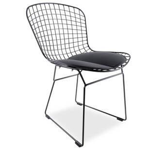 Krzesło druciane PATRICK czarne insp. Wire Chair