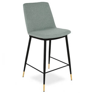Krzesło barowe GRACE zielone - złote nogi