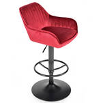 Tapicerowane krzesło barowe HKB-20 czerwony welur - Meblownia.pl