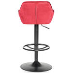 Tapicerowane krzesło barowe HKB-20 czerwony welur - Meblownia.pl