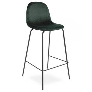 Krzesło barowe MIA zielony velvet