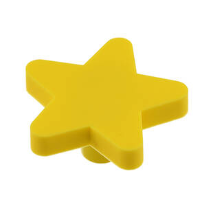 Uchwyt meblowy gumowy GTV STAR UM-STAR-ZT - żółty