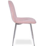 Krzesło ELENA różowy aksamit - chrom - Meblownia.pl