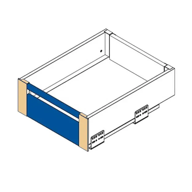Zestaw do szuflady wewnętrznej średniej GTV AXIS PRO antracyt (panel+złączka+reling) PB-AXISPROL-ZESWEW-B - Meblownia.pl